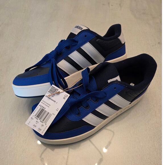 adidas Other - NIB Adidas Breakbase J Sneakers SZ US 7 KIDS Navy Blue White